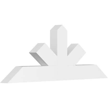 Ekena Millwork Saratoga Architectural Grade PVC Gable Bracket, 60"W x 22 1/2"H x 4"D x 6"F, 9/12 Pitch GBP060X23X0406SAR00